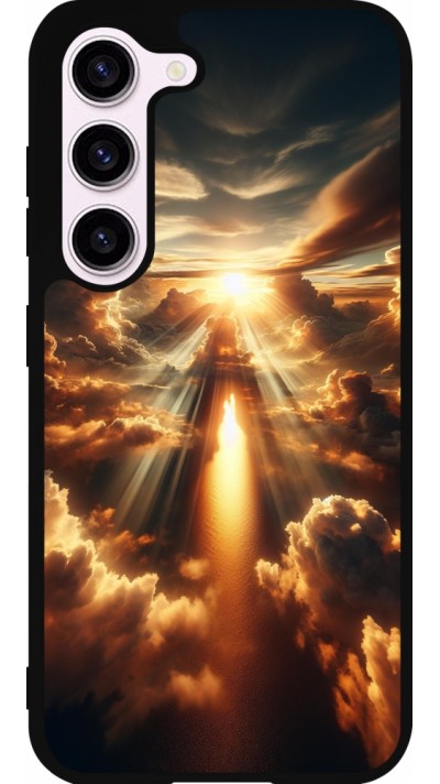 Coque Samsung Galaxy S23 FE - Silicone rigide noir Lueur Céleste Zenith