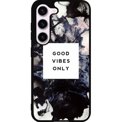 Samsung Galaxy S23 FE Case Hülle - Silikon schwarz Marble Good Vibes Only