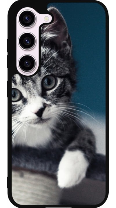 Samsung Galaxy S23 FE Case Hülle - Silikon schwarz Meow 23