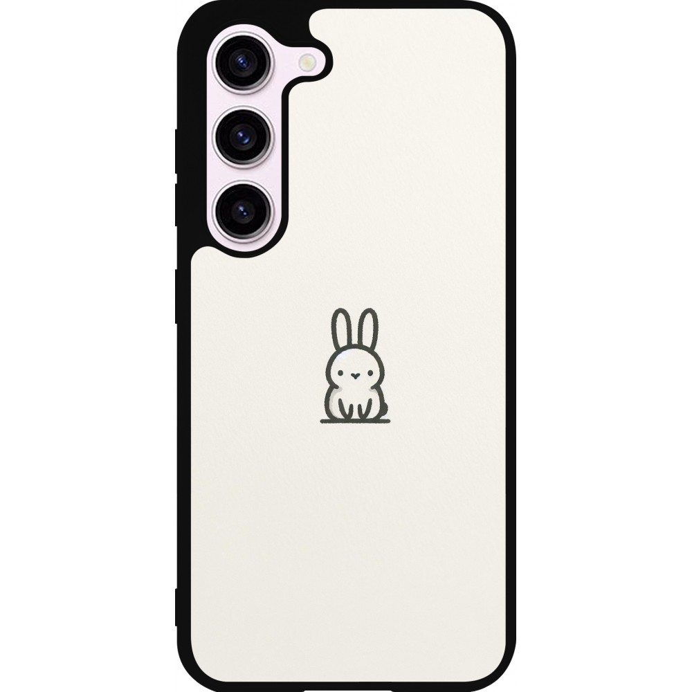 Samsung Galaxy S23 FE Case Hülle - Silikon schwarz Minimal Häschen Süße