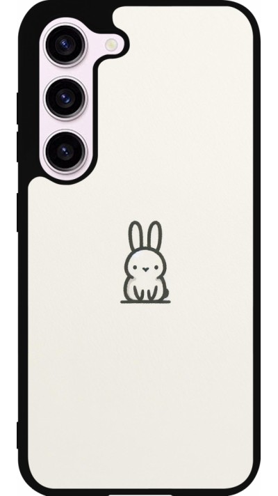 Coque Samsung Galaxy S23 FE - Silicone rigide noir Minimal bunny cutie