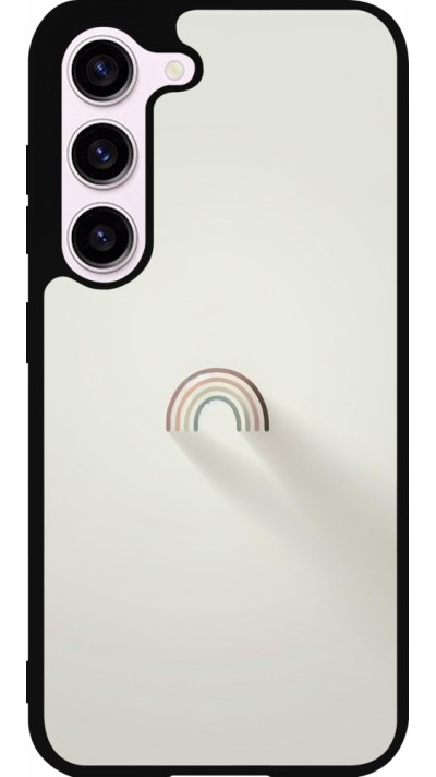 Samsung Galaxy S23 FE Case Hülle - Silikon schwarz Mini Regenbogen Minimal
