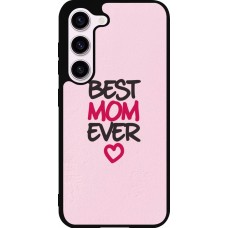 Samsung Galaxy S23 FE Case Hülle - Silikon schwarz Mom 2023 best Mom ever pink
