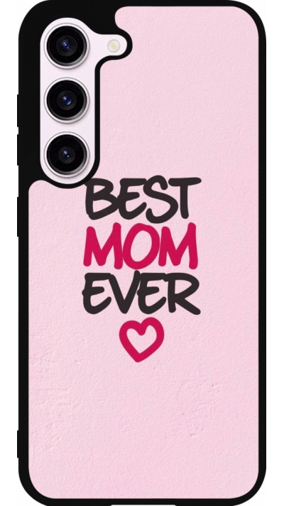 Samsung Galaxy S23 FE Case Hülle - Silikon schwarz Mom 2023 best Mom ever pink