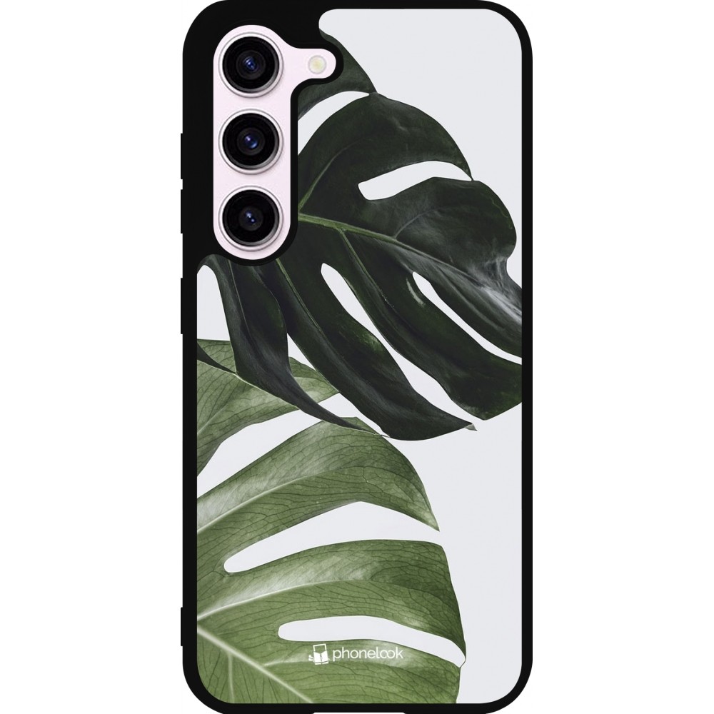 Coque Samsung Galaxy S23 FE - Silicone rigide noir Monstera Plant