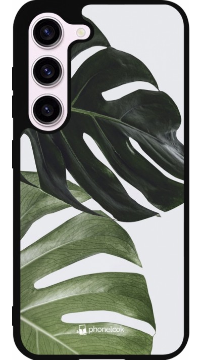 Coque Samsung Galaxy S23 FE - Silicone rigide noir Monstera Plant