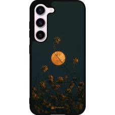 Coque Samsung Galaxy S23 FE - Silicone rigide noir Moon Flowers
