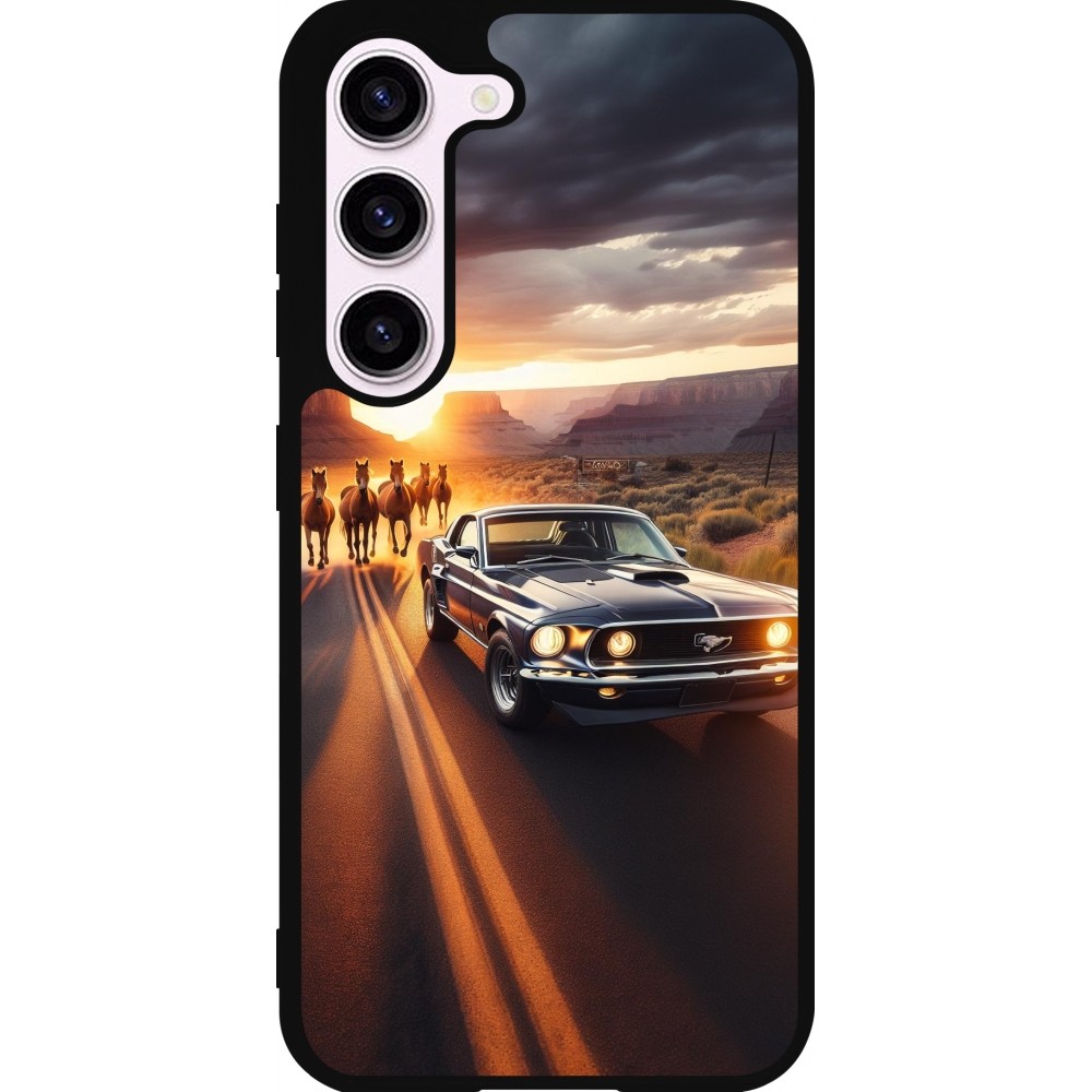 Samsung Galaxy S23 FE Case Hülle - Silikon schwarz Mustang 69 Grand Canyon