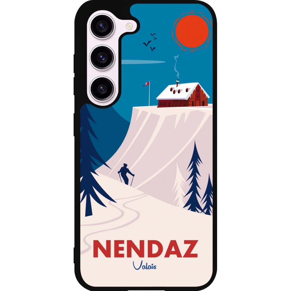 Samsung Galaxy S23 FE Case Hülle - Silikon schwarz Nendaz Cabane Ski
