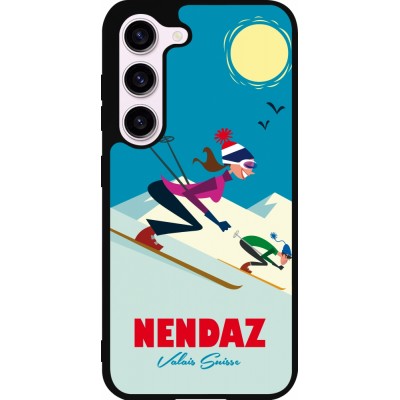 Coque Samsung Galaxy S23 FE - Silicone rigide noir Nendaz Ski Downhill