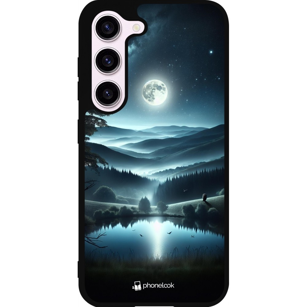 Coque Samsung Galaxy S23 FE - Silicone rigide noir Night Sky View