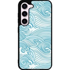 Coque Samsung Galaxy S23 FE - Silicone rigide noir Ocean Waves