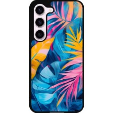 Samsung Galaxy S23 FE Case Hülle - Silikon schwarz Palms Blue