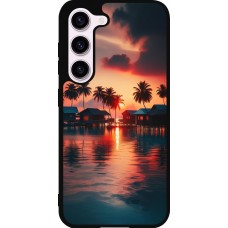Samsung Galaxy S23 FE Case Hülle - Silikon schwarz Paradies Malediven