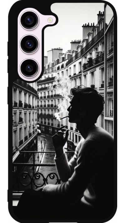 Coque Samsung Galaxy S23 FE - Silicone rigide noir Parisian Smoker