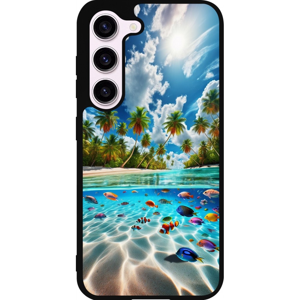 Samsung Galaxy S23 FE Case Hülle - Silikon schwarz Strandparadies