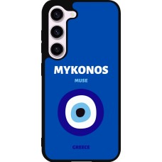 Samsung Galaxy S23 FE Case Hülle - Silikon schwarz Pop Summer Destination Mykonos