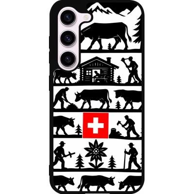 Coque Samsung Galaxy S23 FE - Silicone rigide noir Poya Suisse 1