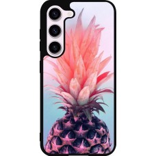 Coque Samsung Galaxy S23 FE - Silicone rigide noir Purple Pink Pineapple