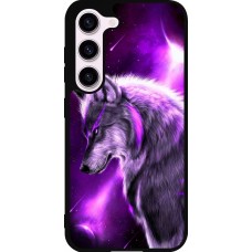 Coque Samsung Galaxy S23 FE - Silicone rigide noir Purple Sky Wolf