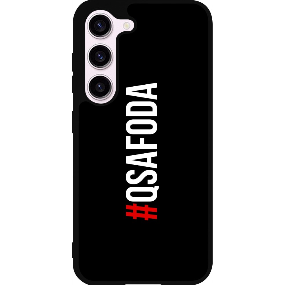 Coque Samsung Galaxy S23 FE - Silicone rigide noir Qsafoda 1