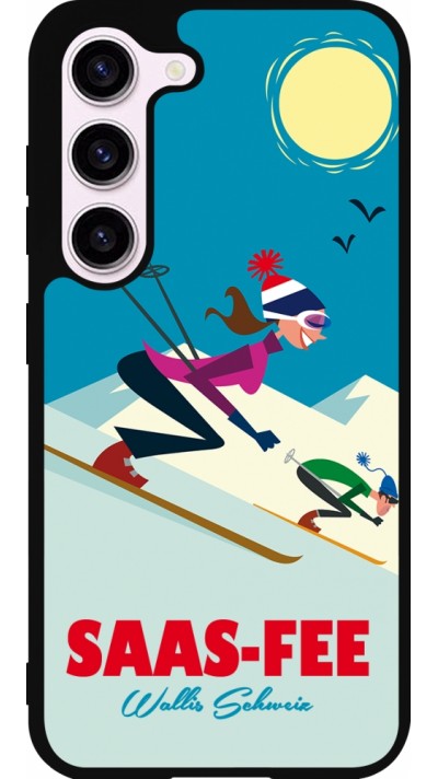 Coque Samsung Galaxy S23 FE - Silicone rigide noir Saas-Fee Ski Downhill