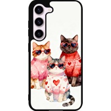 Coque Samsung Galaxy S23 FE - Silicone rigide noir Saint Valentines Day 26 Cat Love