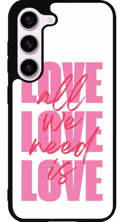 Coque Samsung Galaxy S23 FE - Silicone rigide noir Saint Valentines Day 26 Love all we need is