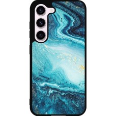 Coque Samsung Galaxy S23 FE - Silicone rigide noir Sea Foam Blue