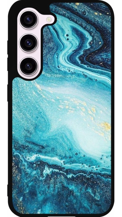 Coque Samsung Galaxy S23 FE - Silicone rigide noir Sea Foam Blue