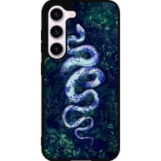Samsung Galaxy S23 FE Case Hülle - Silikon schwarz Snake Blue Anaconda