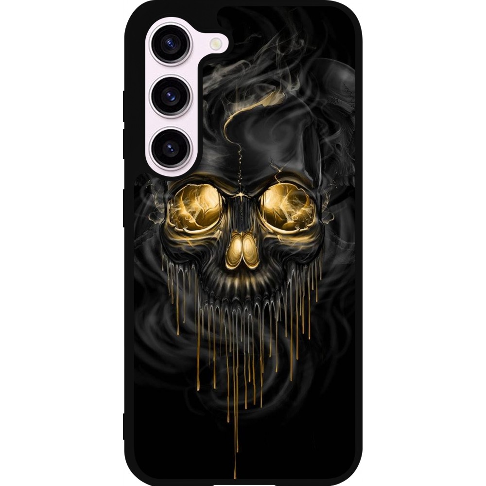 Coque Samsung Galaxy S23 FE - Silicone rigide noir Skull 02