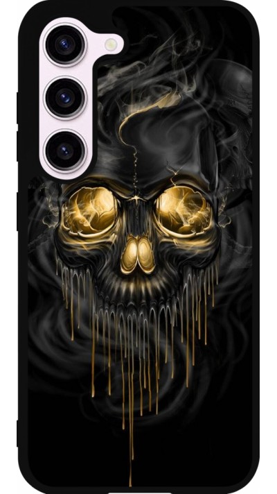 Coque Samsung Galaxy S23 FE - Silicone rigide noir Skull 02