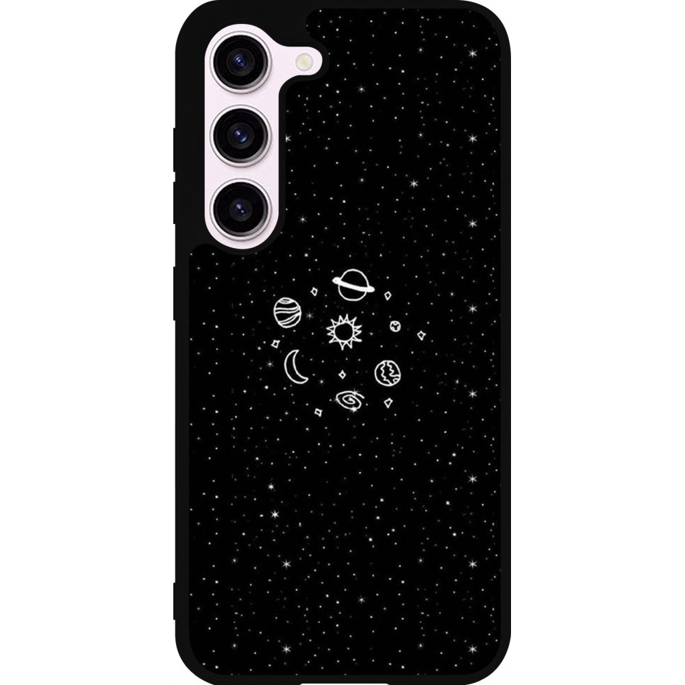 Coque Samsung Galaxy S23 FE - Silicone rigide noir Space Doodle