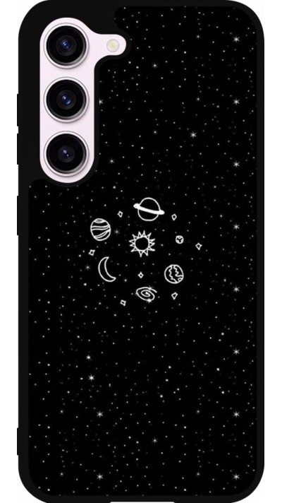 Samsung Galaxy S23 FE Case Hülle - Silikon schwarz Space Doodle