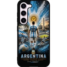 Coque Samsung Galaxy S23 FE - Silicone rigide noir Football Argentine splash 2026