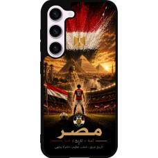 Coque Samsung Galaxy S23 FE - Silicone rigide noir Football Égypte splash 2026