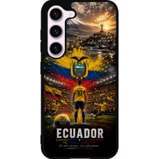Coque Samsung Galaxy S23 FE - Silicone rigide noir Football Équateur splash 2026