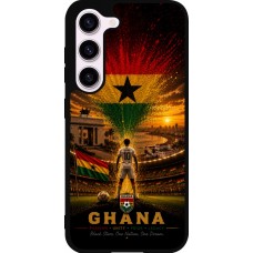 Coque Samsung Galaxy S23 FE - Silicone rigide noir Football Ghana splash 2026