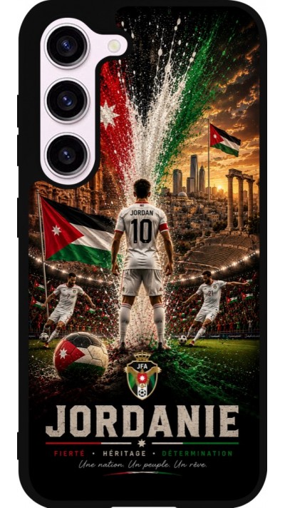 Coque Samsung Galaxy S23 FE - Silicone rigide noir Football Jordanie splash 2026