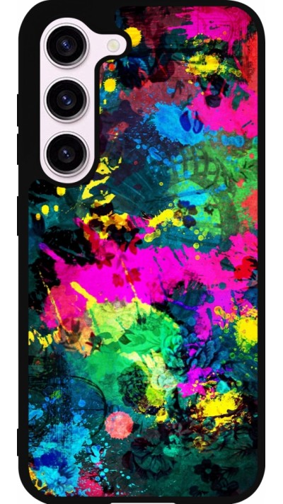 Coque Samsung Galaxy S23 FE - Silicone rigide noir Splash paint
