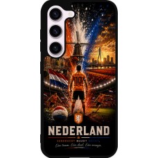 Coque Samsung Galaxy S23 FE - Silicone rigide noir Football Pays-Bas splash 2026