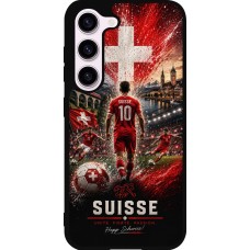 Coque Samsung Galaxy S23 FE - Silicone rigide noir Football Suisse splash 2026