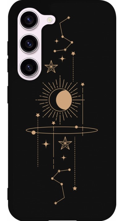 Coque Samsung Galaxy S23 FE - Silicone rigide noir Spring 23 astro