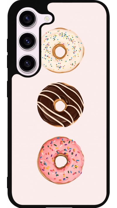 Coque Samsung Galaxy S23 FE - Silicone rigide noir Spring 23 donuts