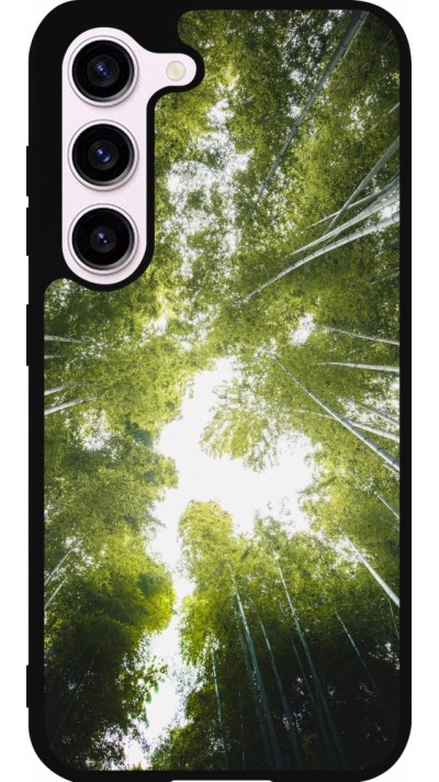 Coque Samsung Galaxy S23 FE - Silicone rigide noir Spring 23 forest blue sky