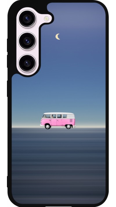 Coque Samsung Galaxy S23 FE - Silicone rigide noir Spring 23 pink bus