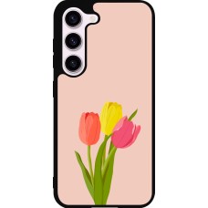 Samsung Galaxy S23 FE Case Hülle - Silikon schwarz Spring 23 tulip trio