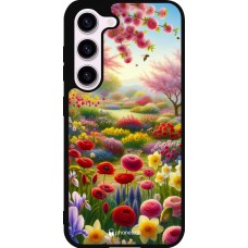 Coque Samsung Galaxy S23 FE - Silicone rigide noir Spring 25 Bouquet printemps