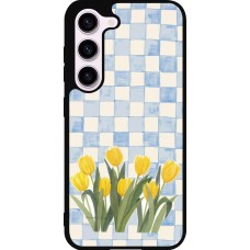 Coque Samsung Galaxy S23 FE - Silicone rigide noir Blue vichy tulips Spring 2026